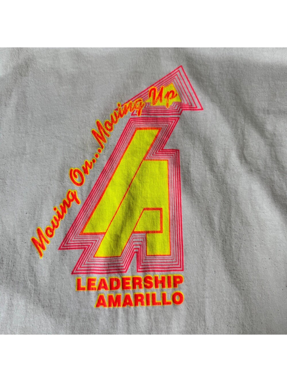 Vintage Hanes Heavyweight 50/50 Leadership Amarillo Moving On Moving Up Tee XL - Picture 5 of 8